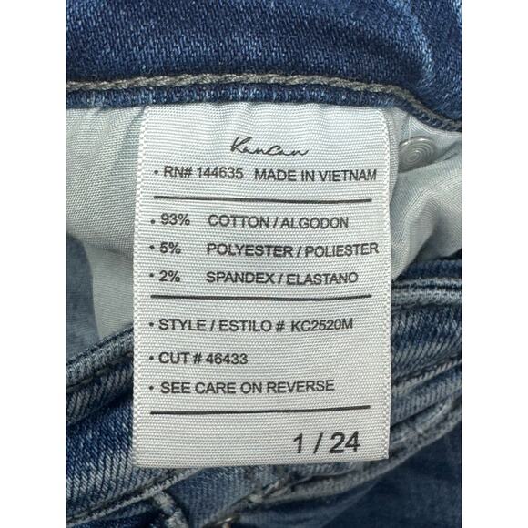 Kancan Women's Distressed Flare Blue Stretch Denim Jeans - Size 1/24 (25x32.5) - Picture 5 of 5